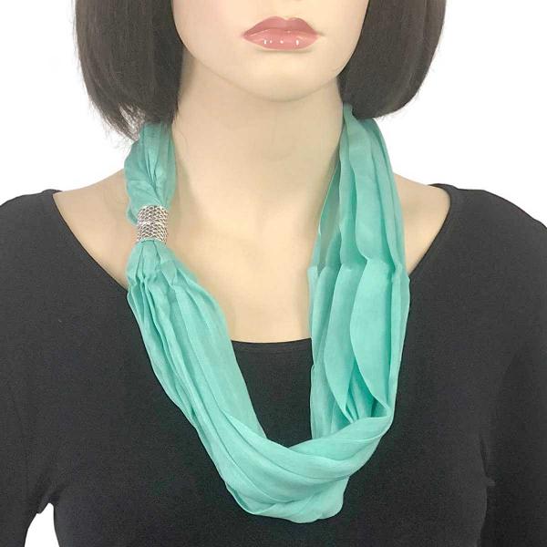 wholesale 3171 - Magnetic Clasp Scarves (Cotton/Silk) 100  #13 Biscay Green  - 