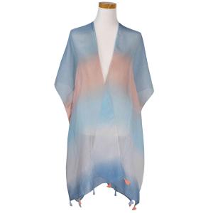 Kimono - Tie Dye Stripes 1300 Blue-Pink - 