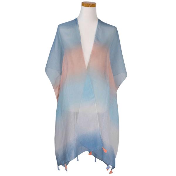 Kimono - Tie Dye Stripes 1300 Blue-Pink - 