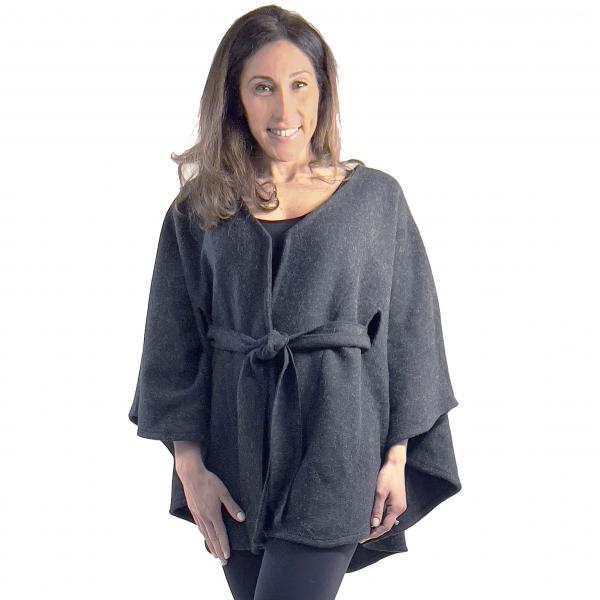 Wholesale LC15 - Capes - Luxury Wool Feel / Belted  LC15 Grey<br> Belted Cape  - One Size Fits Most