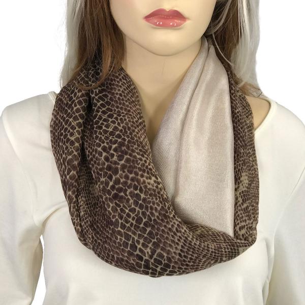 3265 Magnetic Scarves by Caterina #11 Snake Print 4117 Brown - Beige - 