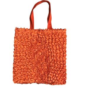3294 - Puckered Fabric Tote Bags #34 Paprika w/Coin  - 