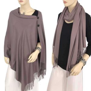 624 - Cashmere Feel Wooden Button Shawls  #10 Dusty Purple with Black Buttons - 