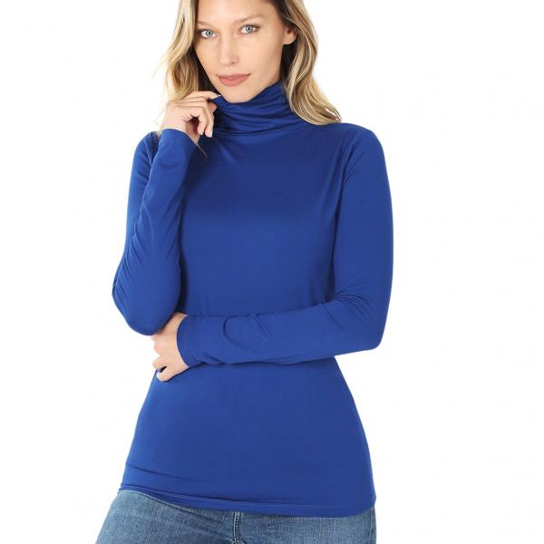 Brushed Fiber - Ruched Turtleneck Long Sleeve 2055 MID-NAVY Ruched Turtleneck Long Sleeve 2055 - Large