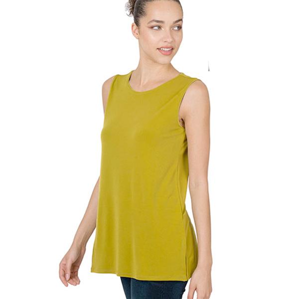 wholesale 10030 - Ity Fabric Side Slit Tops 10030 <br>
Olive Mustard - Medium