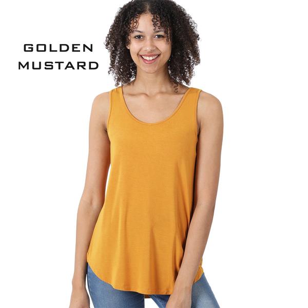 wholesale 8507 - Real Modal Sleeveless Tops GOLDEN MUSTARD Modal Sleeveless 8507 - Small