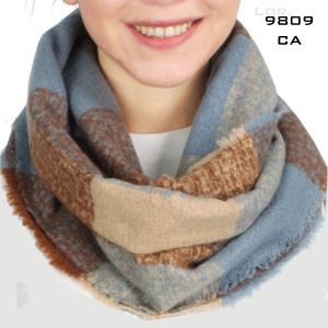 AssortedWinter Infinities-9810/10078/1296/4082/766 9809 CAMEL MULTI Woven Infinity Scarf - One Size Fits All