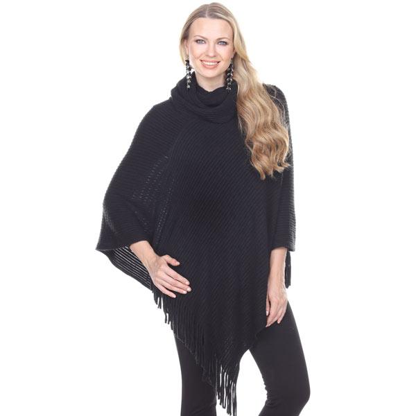 3527 - Assorted Autumn/Winter Ponchos  8119 - Black<br>
Cowl Neck Poncho - One Size Fits Most