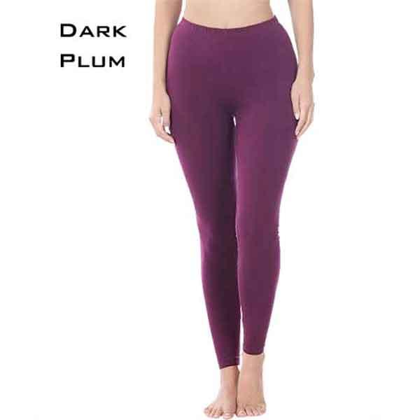 wholesale 1851 - Cotton Blend Leggings - 1851 1851 - Dark Plum<br> Cotton Blend Leggings - Small