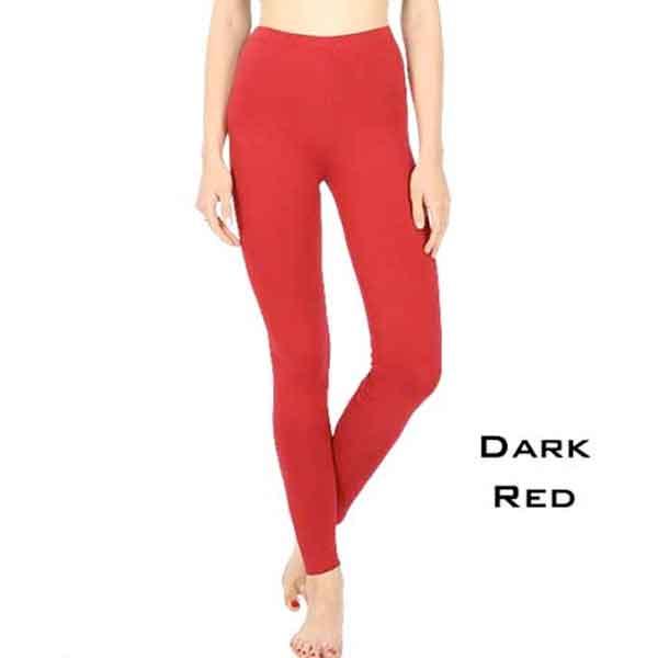 wholesale 1851 - Cotton Blend Leggings - 1851 1851 - Dark Red<br> Cotton Blend Leggings  - Small