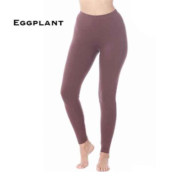 wholesale 1851 - Cotton Blend Leggings - 1851 1851 - Eggplant<br> Cotton Blend Leggings - Small