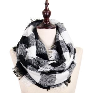 3649 - Plaid Woven Infinity Scarves  8435 - White/Black
Buffalo Plaid Infinity - 