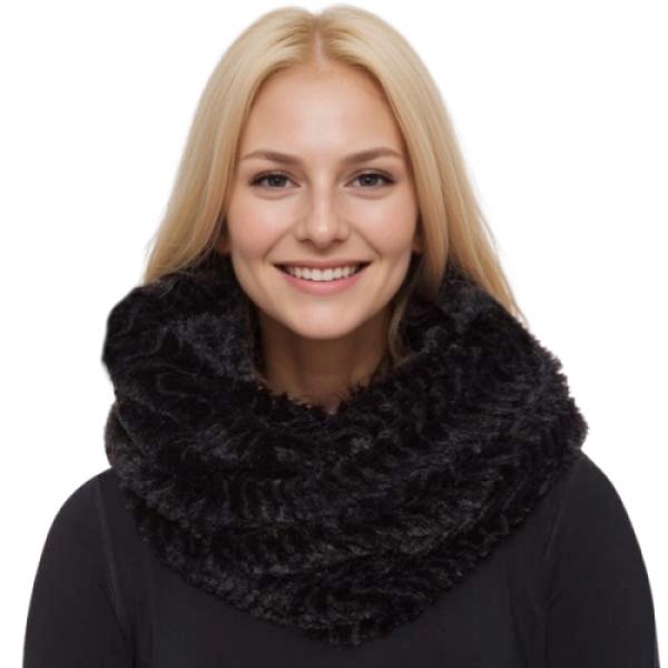 wholesale 516 - Faux Fur Infinity 516-Black<br>Faux Fur Infinity - 