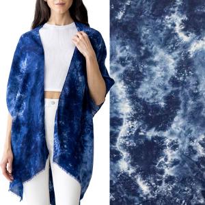 Tie Dyed Kimonos  010 - Blue<br>
Marbleized Tie Dyed - One Size Fits Most