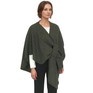 LC16 - Luxury Wool Feel Loop Cape LC16 - Olive - One Size Fits Most