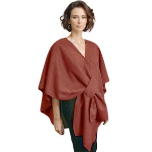 Wholesale LC16 - Luxury Wool Feel Loop Cape LC16 - Paprika - One Size Fits Most