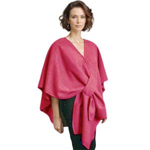 Wholesale LC16 - Luxury Wool Feel Loop Cape LC16 - Fushsia - 