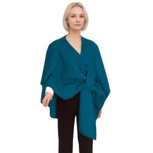Wholesale LC16 - Luxury Wool Feel Loop Cape LC16 - Teal Blue - One Size Fits Most