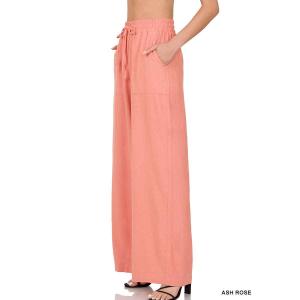 1105 - Soft Linen Blend Pants  1105 - Ash Rose  - S