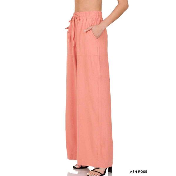 1105 - Soft Linen Blend Pants  1105 - Ash Rose  - XL