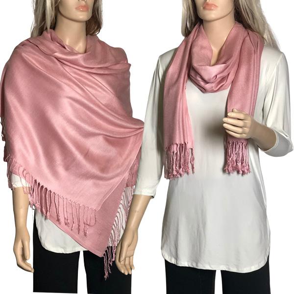 3697 - Pashmina Style Solid Color Wraps Light Pink - 