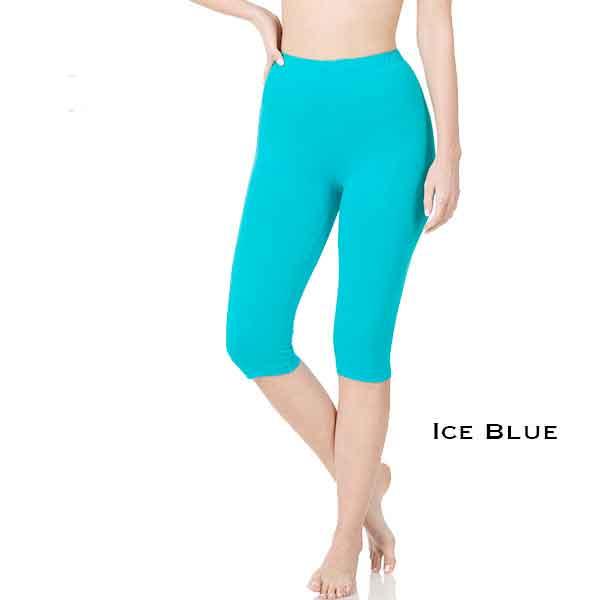 1801  - Cotton Blend Capri Leggings 1801 - Ice Blue  <br>
Cotton Blend Capri Leggings - Small