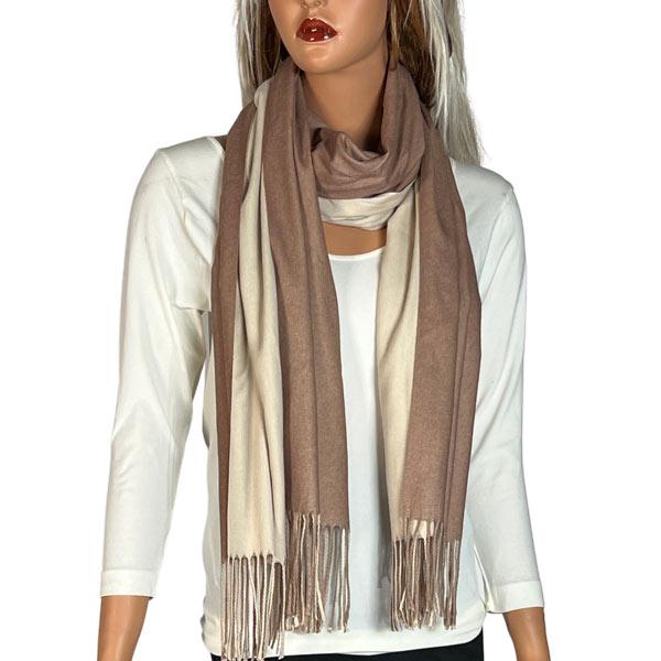 3713 - Cashmere Blend Shawls - Solid and Two Tone 3713 - #35 Tan/Nutmeg<br>
Two Tone Cashmere Blend Shawl - 