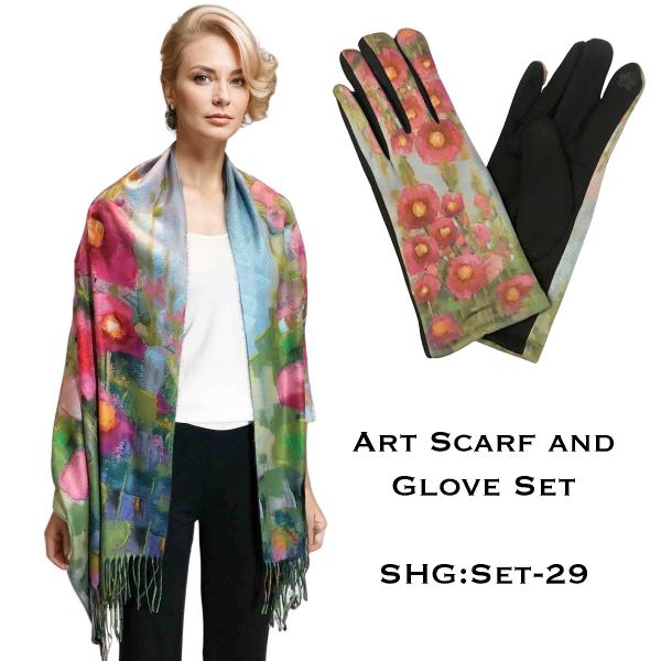 3746 - Art Design Scarf and Glove Sets 3746 - 29<br>
Art Scarf and Glove Set - 