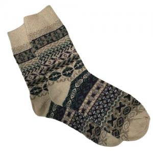 3748 - Crew Socks Adirondack - Beige Multi - Woman's 6-10