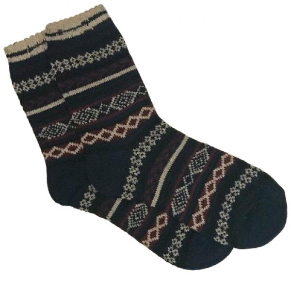 wholesale 3748 - Crew Socks Conway Navy Multi - Woman's 6-10