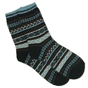 3748 - Crew Socks Conway Black Multi - Woman's 6-10