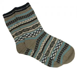 3748 - Crew Socks Conway Taupe Multi - Woman's 6-10