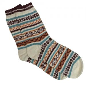 3748 - Crew Socks Conway White Multi - Woman's 6-10