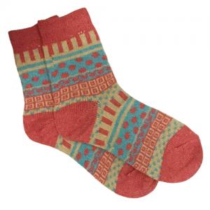 3748 - Crew Socks Lake Placid Coral - Woman's 6-10