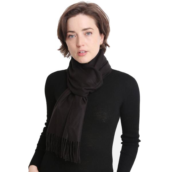 1338 - Cashmere Feel Scarf Solids Black<br>
Cashmere Feel Scarf Solids - 