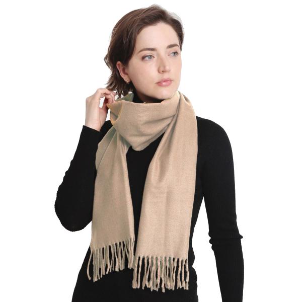 1338 - Cashmere Feel Scarf Solids Beige<br>
Cashmere Feel Scarf Solids - 