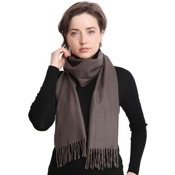 1338 - Cashmere Feel Scarf Solids Gray<br>
Cashmere Feel Scarf Solids - 