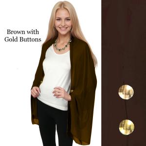 Wholesale 3845 - Georgette Button Boleros 177G - Brown w/Gold Buttons - 27