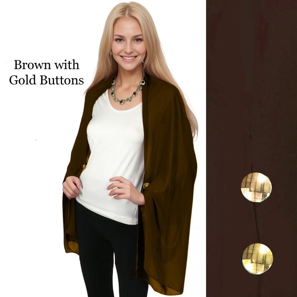 wholesale 3845 - Georgette Button Boleros 177G - Brown w/Gold Buttons - 27