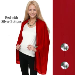 Wholesale 3845 - Georgette Button Boleros 200S - Red w/Silver Buttons - 27