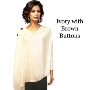 3869 - Pashmina Style Button Shawls (Solids) Solid Ivory<br>
Pashmina Style Button Shawl - 