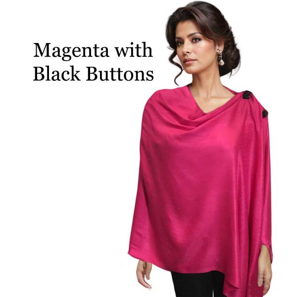 wholesale 3869 - Pashmina Style Button Shawls (Solids) Solid Magenta<br>
Pashmina Style Button Shawl - One Size Fits Most