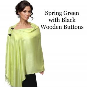 3869 - Pashmina Style Button Shawls (Solids) Solid Spring Green<br>
Pashmina Style Button Shawl - One Size Fits Most