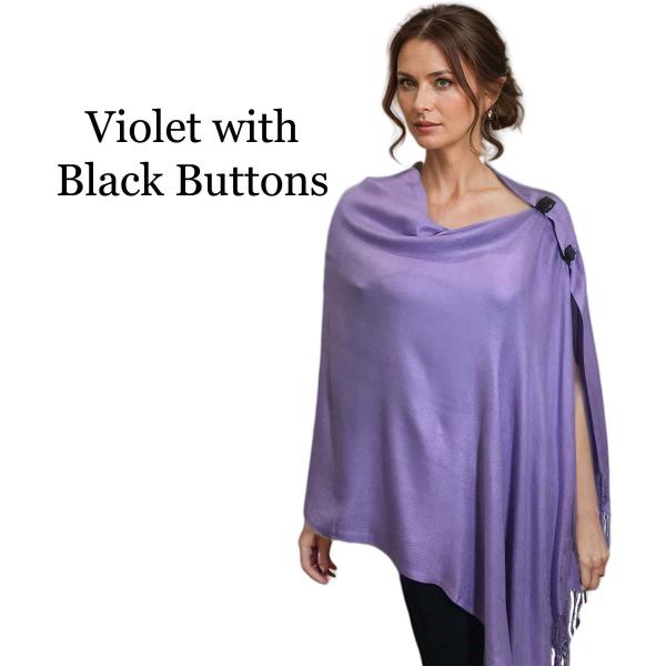 wholesale 3869 - Pashmina Style Button Shawls (Solids) Solid Violet<br>
Pashmina Style Button Shawl - One Size Fits Most