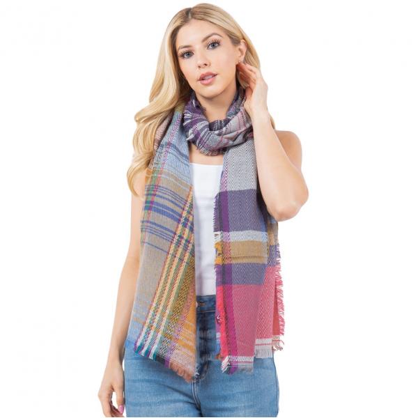 wholesale 98B1 - Multi-Color Plaid Scarf/Shawl Plaid #04 - 