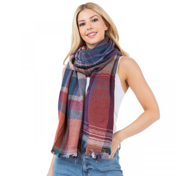 wholesale 98B1 - Multi-Color Plaid Scarf/Shawl Plaid #05 - 