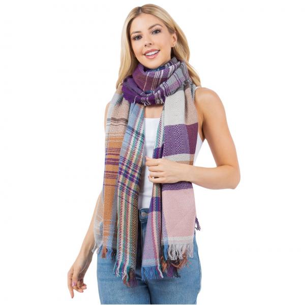 98B1 - Multi-Color Plaid Scarf/Shawl Plaid #06 - 