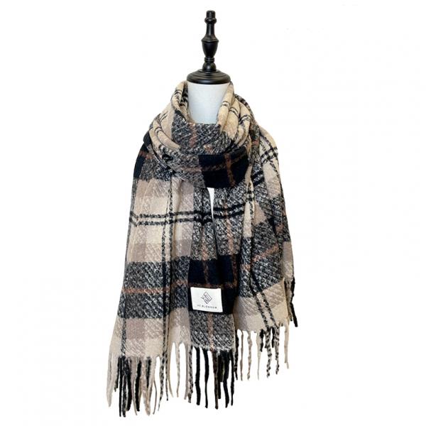 3693 - Plaid Shawls 3893 - Brown/Tan Multi - 24