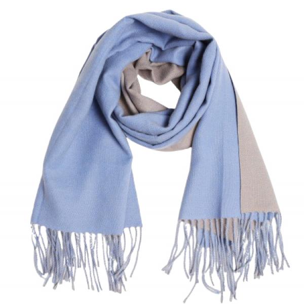 wholesale 2404 - Two-Tone Scarves 2404 - Two Tone Blue - 26