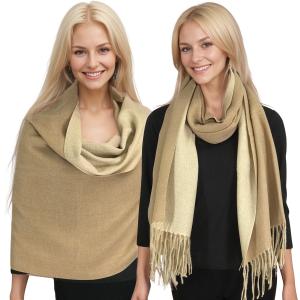 Wholesale 2404 - Two-Tone Scarves 2404 - Two Tone Beige - 26